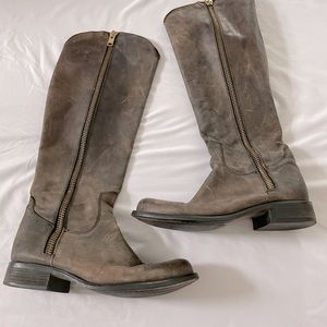 Distressed Steve Madden Knee-high Leather Boot